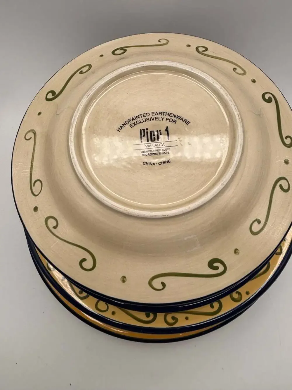 Pier 1 Vallarta Handpainted Earthenware Salad Plates Set Of 7
